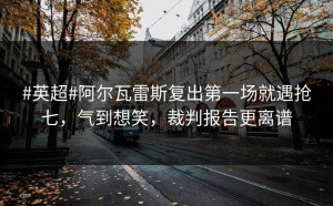 #英超#阿尔瓦雷斯复出第一场就遇抢七，气到想笑，裁判报告更离谱