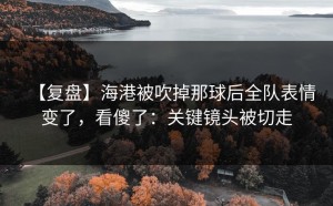 【复盘】海港被吹掉那球后全队表情变了，看傻了：关键镜头被切走