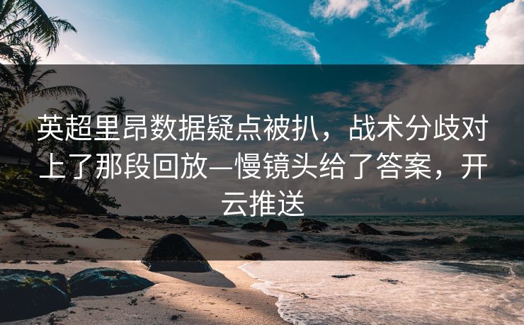 英超里昂数据疑点被扒，战术分歧对上了那段回放—慢镜头给了答案，开云推送